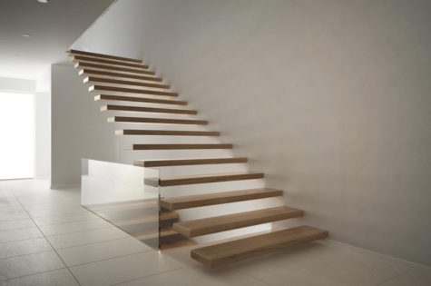 Moderne Holztreppe