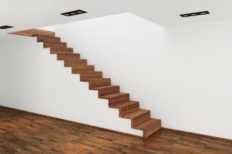 Moderne Holztreppe