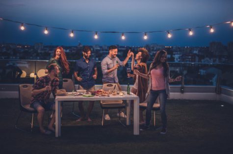 Modernes Metallgeländer für die Terrasse