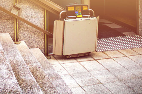 Zusammenklappbarer Rollstuhllift für Aussentreppen
